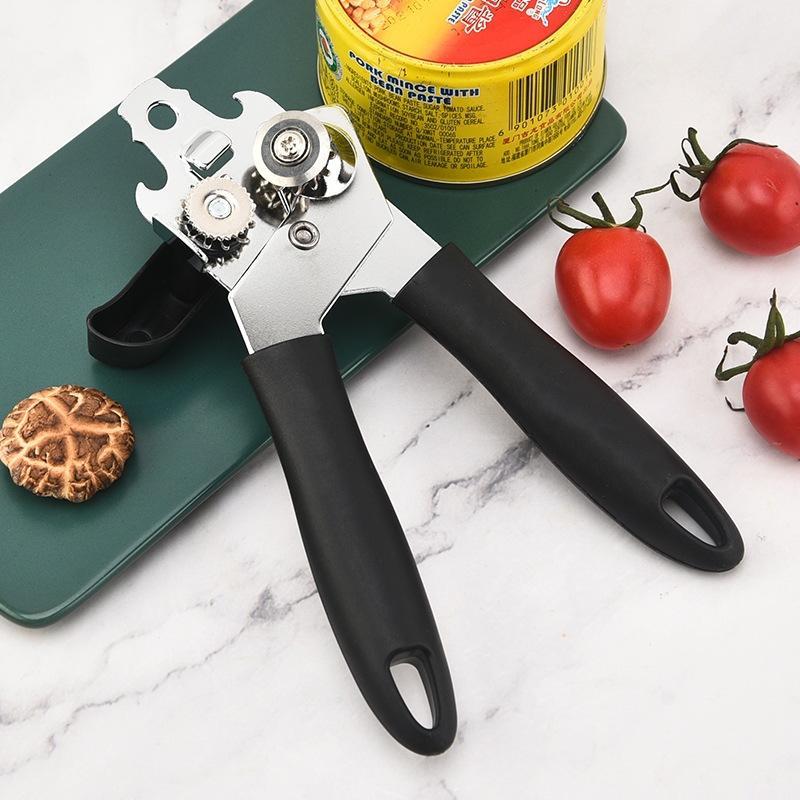 Multifunctional Manual Can Opener, 1 Count Stainless Steel Portable Labor-saving Jar Opener, Can Opener for Home Kitchen Outdoor Camping Picnic 2