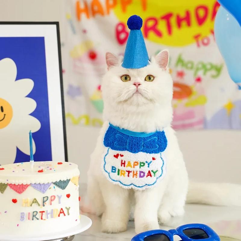 Product Introduction of Cute Dog Birthday Outfits Puppy Birthday Hat Cat Dog Birthday Bandana Boy Girl Pet Party Accessories for Small and Medium Dogs 10