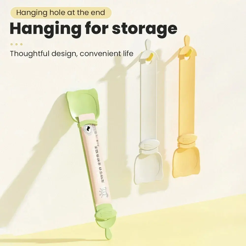 New Cat Strip Feeder Squeeze Spoon Cat Strip Spoon Snack Cat Feeding Spoon Pet Supplies