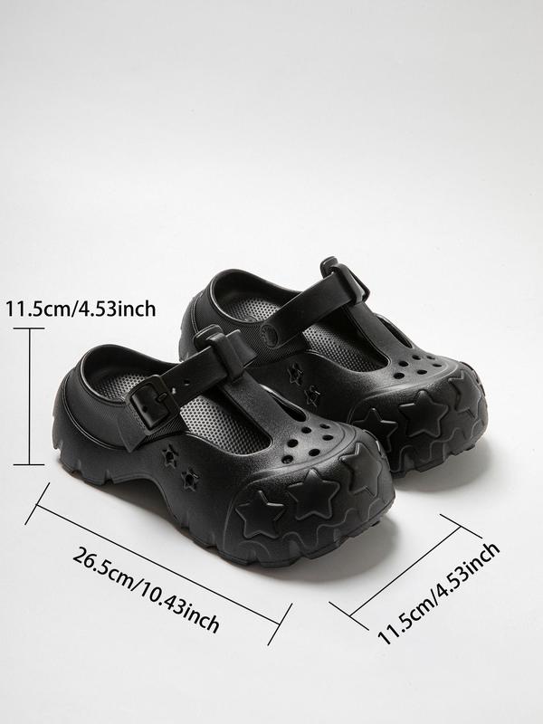 Women's Cute Star Design Platform Clogs, Casual Comfortable Home Slippers, Thick Sole Non-slip Slippers for Indoor & Outdoor Wear, Girl 4