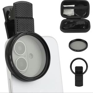 52mm CPLフィルター - スマートフォン用クリップオン偏光フィルター、ほとんどのスマートフォンに対応する携帯電話カメラレンズ用CPLフィルター
