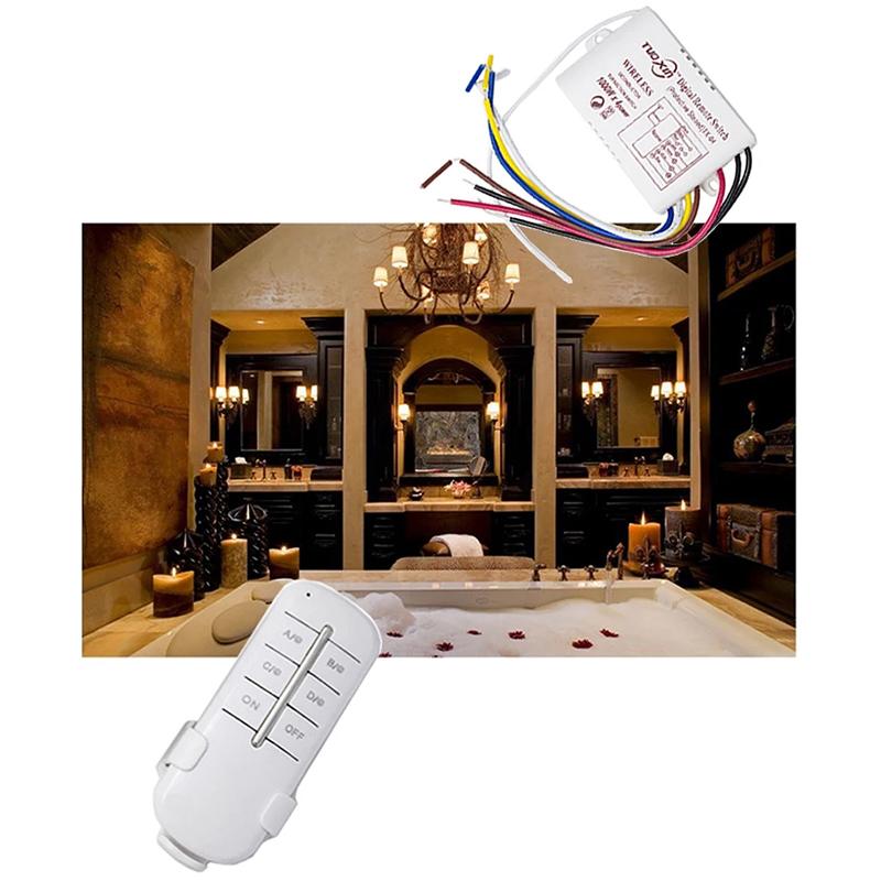 Product Introduction of Digital Remote Control Light Switch Wireless ON OFF Switch For Light Bulb Chandelier 220V RF433 1/2/3/4 Ways 20