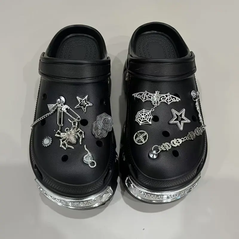 Platform High Heel Platform Sandals Shoes Women Summer Shoes 2025 New Punk Rivet Platform Sandals Candy Color EVA Material Lady Casual Footwaer 7