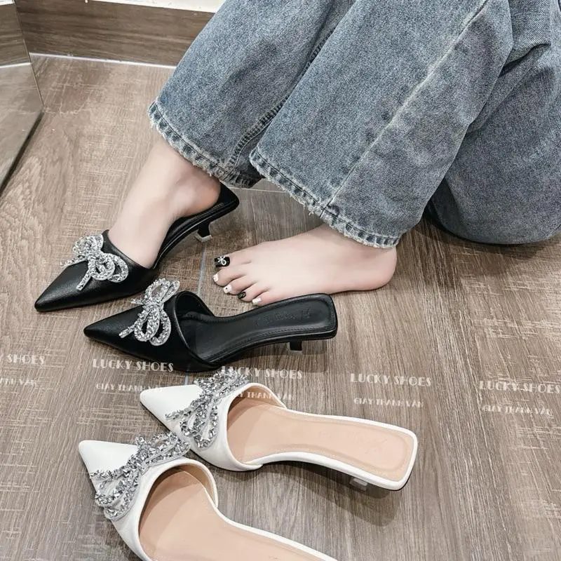 Sục Cao gót BB mũi nhọn cao 4 phân sang chảnh (G0079) Nữ DéP Shoes GiàY Nhung❤️