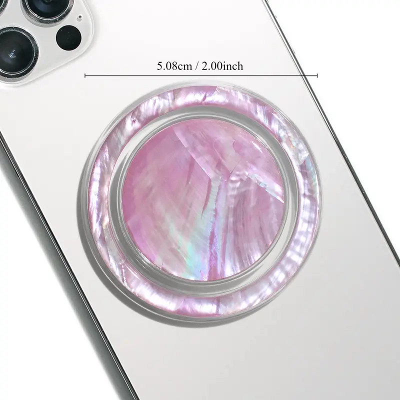 Creative Colorful Shell Pattern Phone Holder for Magsafe, Magnetic Transparent Phone Stand, Phone Accessories for Mobile Tablets 5