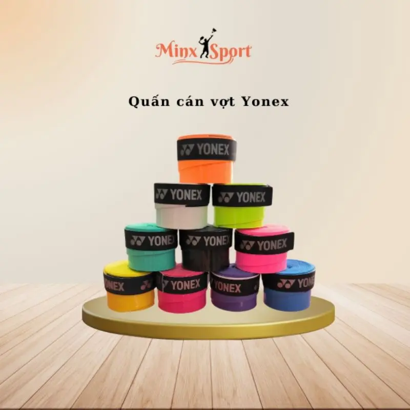 Quấn cán vợt Yonex trơn - Quấn tay vợt cầu lông, vợt tennis dày dặn cho trải nghiệm cầm nắm êm ái - Minx Sport