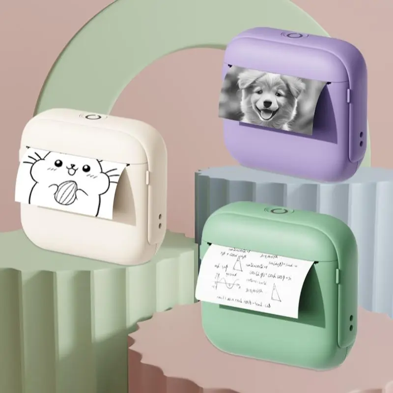 Portable Mini Thermal Photo Printer, 1 Count USB Rechargeable Wireless Photo Printer, Mini Printer for Notes, Plans, Instant Photos, and DIY Projects, Office Accessories, Boyfriend Gift