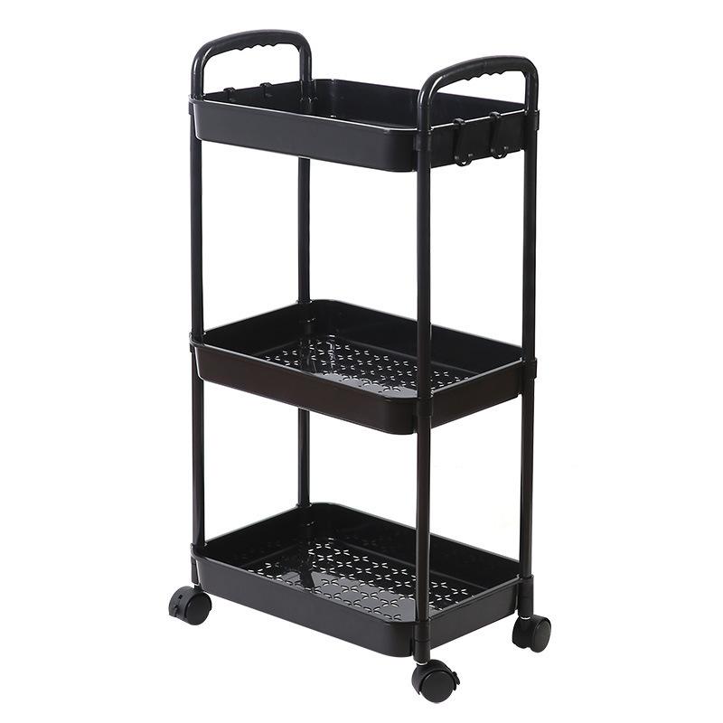 Product Introduction of Bookshelf Floor-standing Movable Household Simple Multi-layer Snack Storage Rack Reading Bookshelf with Wheels Multi-functional 22