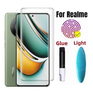 For Realme 15 14 13 12 Pro Plus 4G 5G UV Tempered Glass Curved Front Screen Protectors