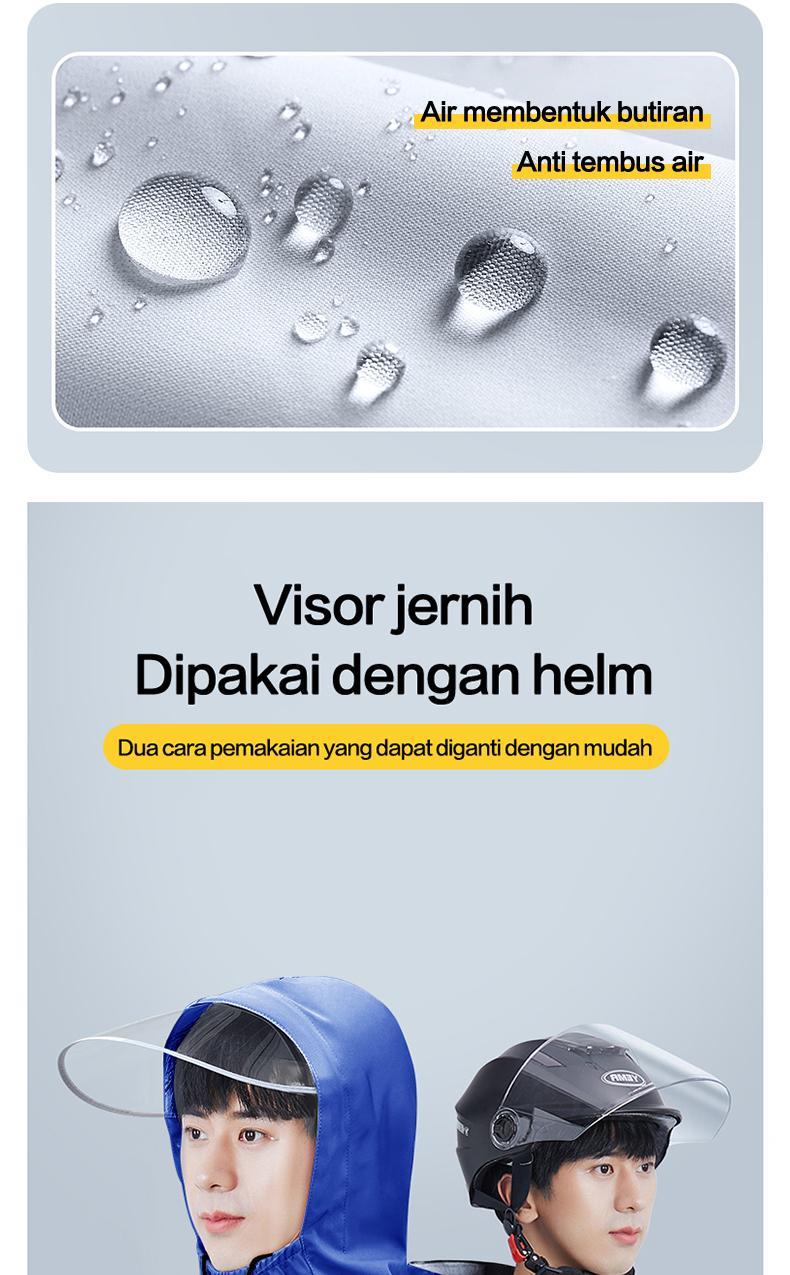 Jas hujan terbaru untuk dua orang, jas hujan motor yang modis dan tahan lama, tebal dan anti air, cocok untuk berkendara motor, bisa digunakan pria dan wanita