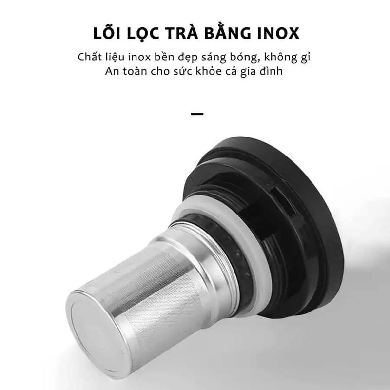 Ấm Pha Trà Giữ Nhiệt LIGHTBULB Dung Tích 1L Chất Liệu Inox 304 Giữ Nhiệt Có Lõi Lọc Trà Tiện Dụng Cách Nhiệt 8