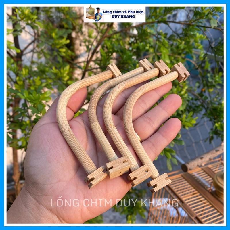 (1 CÁI) Cầu góc vuông tam khúc cho lồng hút mật, khuyên,.. mẫu cầu góc gắn tai hút mật - phụ kiện lồng chim Duy Khang