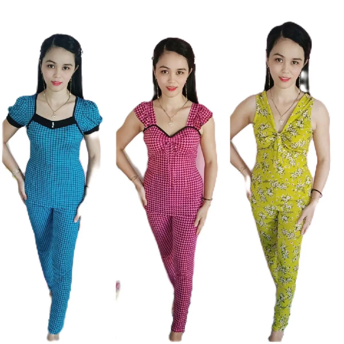 Top những mẫu đồ bộ nữ thun aty kiểu  may sẵn quần dài ống nhỏ
