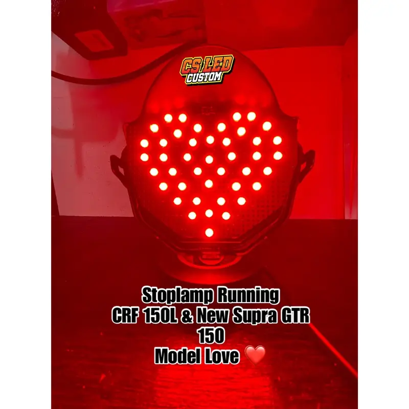 Stoplamp Running CRF 150L & New Supra GTR 150cc Model Love 11 Mode Auto Lampu 0