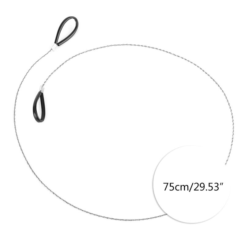 Cưa dây khẩn cấp, Dụng cụ cưa xích bằng tay kim loại, 74cm, Thích hợp để cắm trại, câu cá, leo núi 3