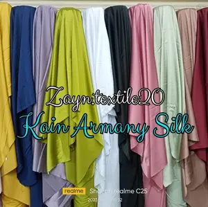 Kain Armany Silk Premium / Armany Silk Polos / Harga Setengah Meter (0,5m)