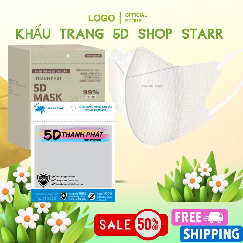 thùng  200 chiếc TÚI ZIP khẩu trang 5d THANH PHÁT chính hãnġ cao cấp dày dặn , chống tia UV và giọt bắn 1
