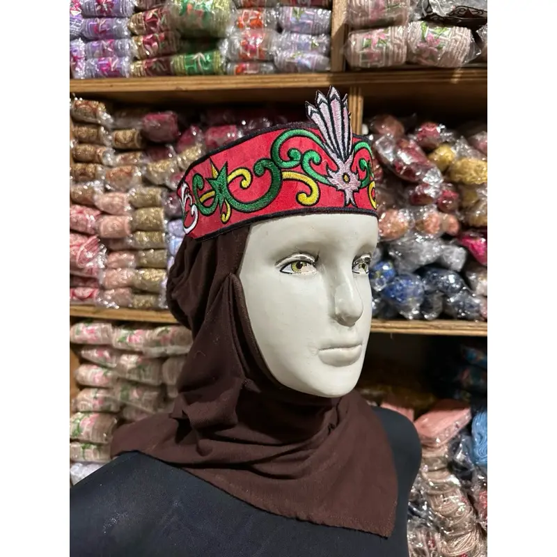 renda bordir ikat kepala dayak batang garing