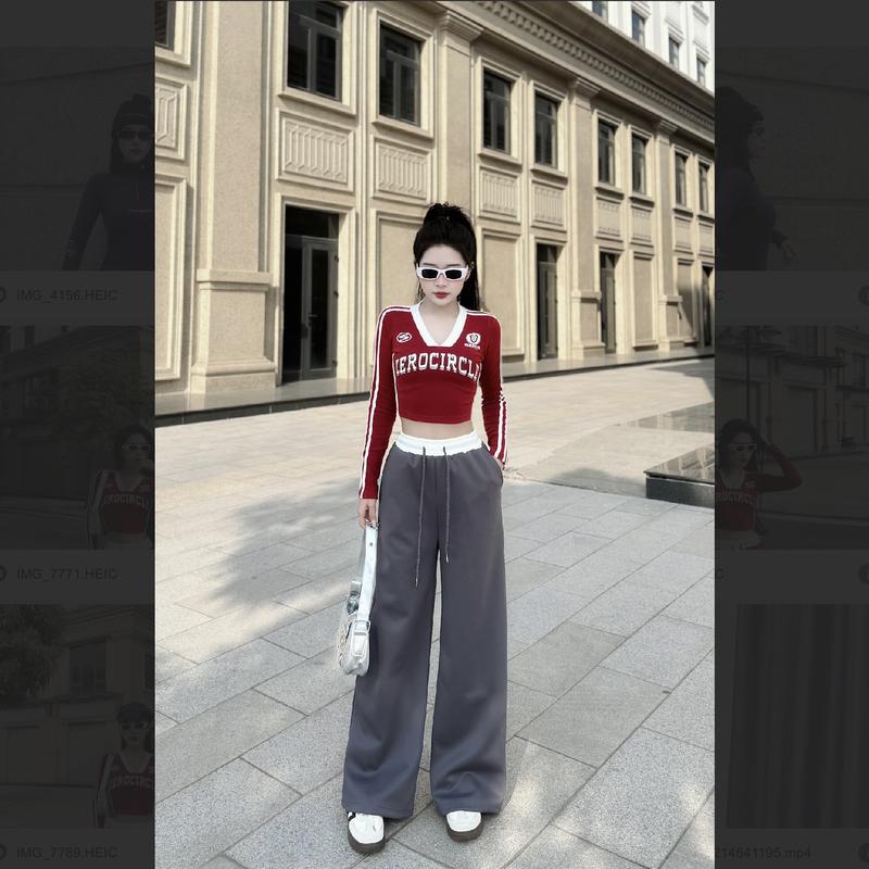 Quần Nỉ Suông Hai CẠP Ống Rộng Joggers Thể Dục Nam/Nữ - Chất liệu nỈ hai da - Sport