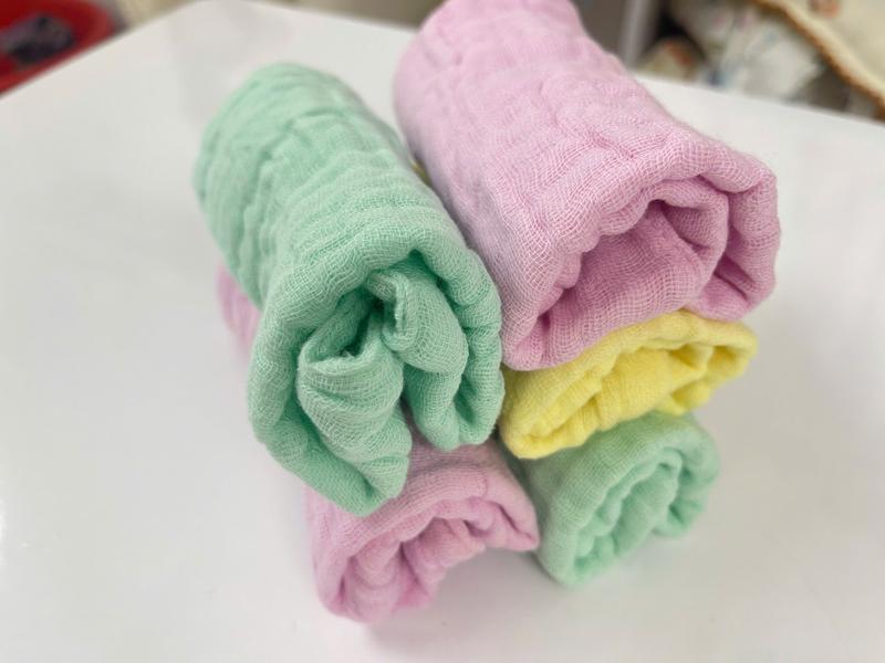 Product Introduction of Set khăn sữa xô nhăn Organic 5 lớp kháng khuẩn thấm hút tốt cho bé trai bé gái kích thước 25×27cm 7