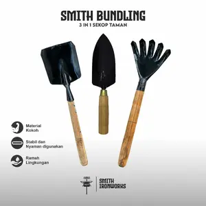 Set Alat Berkebun Sekop Tanaman 3 Pcs Skop Garpu Taman Besi