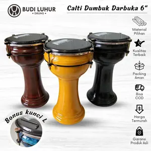 Termurah Calti Dumbuk Darbuka Anak Kecil Mika 6 inch Power Beat Suara Standar Bahan Kayu Asli Bergaransi
