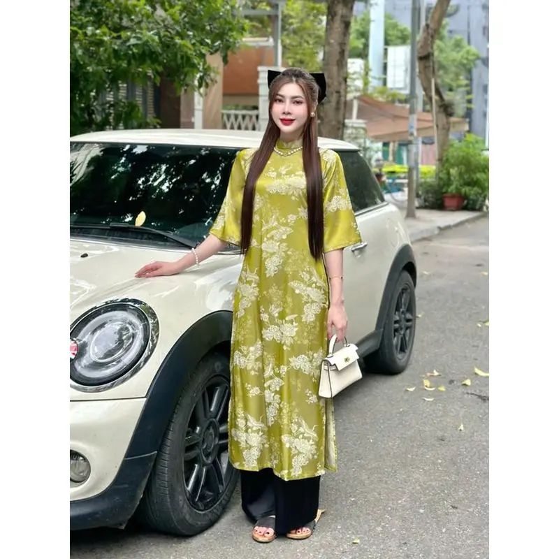 Bộ Áo Dài Cổ Tàu Dáng Suông Cao Cấp Women 1