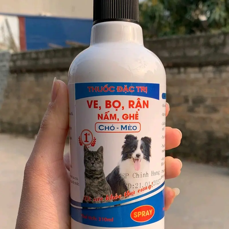 Xịt diệt ve bọ  rận,  bọ chét cho thú  cưng 1