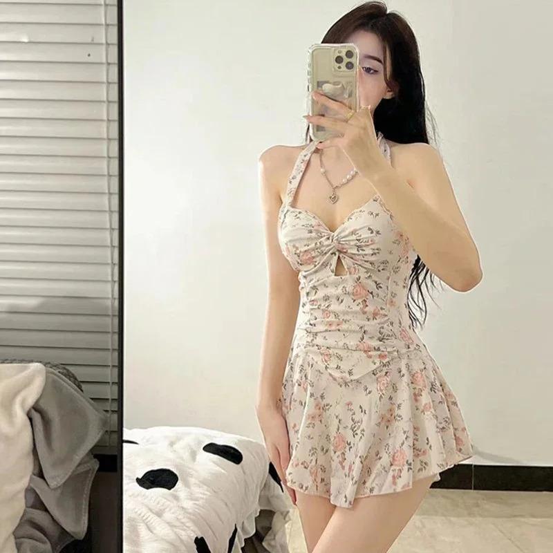 Product Introduction of ❤ Women's Halter Sweet Cute Swimsuit Sexy Siamese Beachwear Swimsuit Beach Skirt Swimsuit High Waist Girl's Swimsuit 2025 Outdoor 15