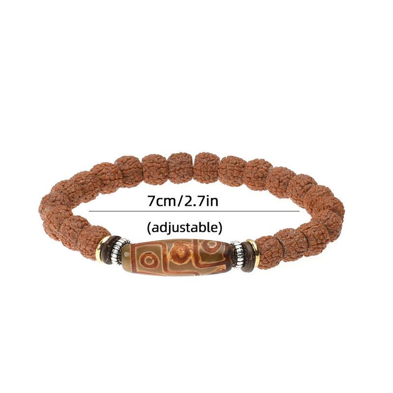 Product Introduction of Nature Vra Bodhi Rudraksha Men Meditation Mala Bead Bracelets for Women Jewelry New Prayer Tibetan Buddhism Bracelet 10
