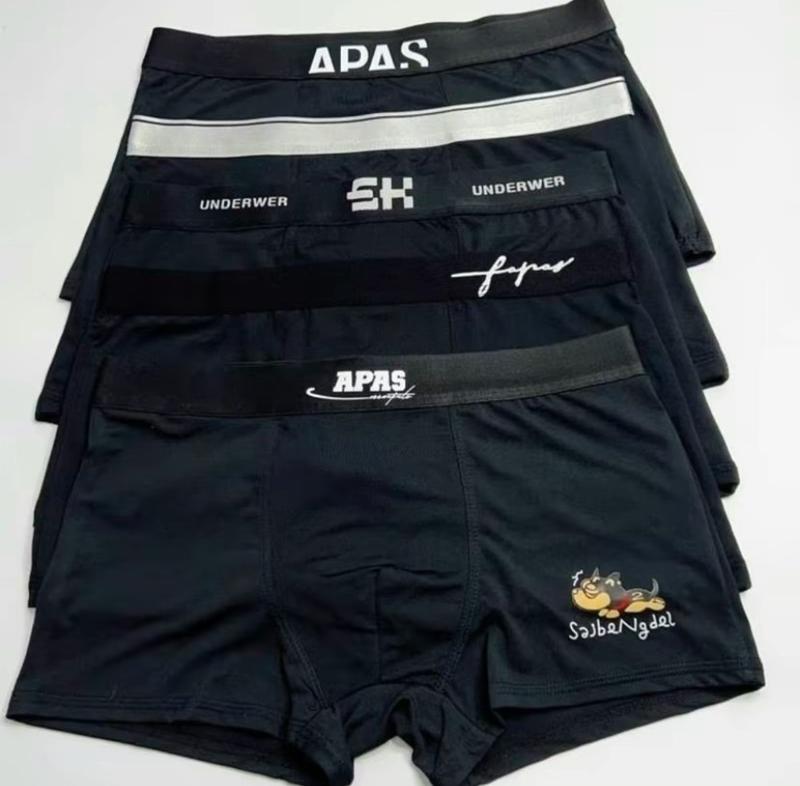 Combo 3,4,5 chiếc quần lót  màu đen [ Hàng loại 1 ] chất thun lạnh, quần sịp xì đùi  co dãn thoáng mát kháng khuẩn Quần Boxer Boxer Menswear nam lot đồ  lót thường đáng yêu