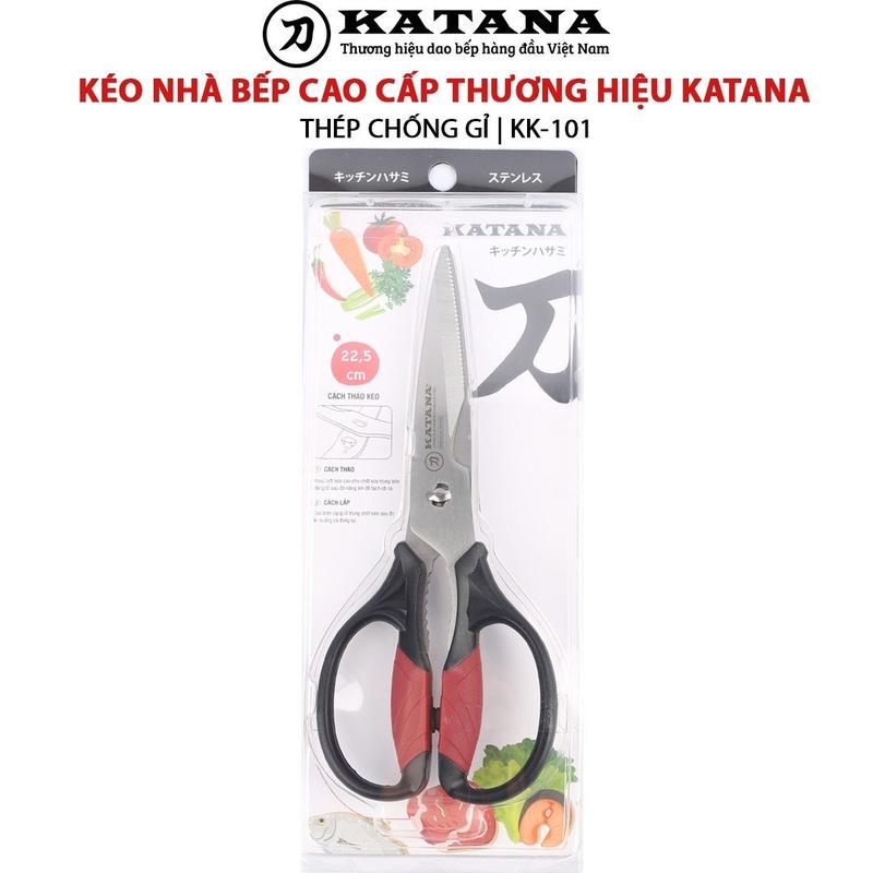 [KK101] Kéo nhà bếp thương hiệu KATANA lưỡi răng cưa - KK101 (225mm)