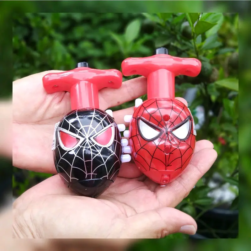 mainan gasing led plus music Laba-laba spiderman SpongeBob doraemon iron man captain AMERIKA bola Gyroscop ufo flasing hello kitty bebek unicorn hadiah anak mainan tradisional gading led bercahaya 7