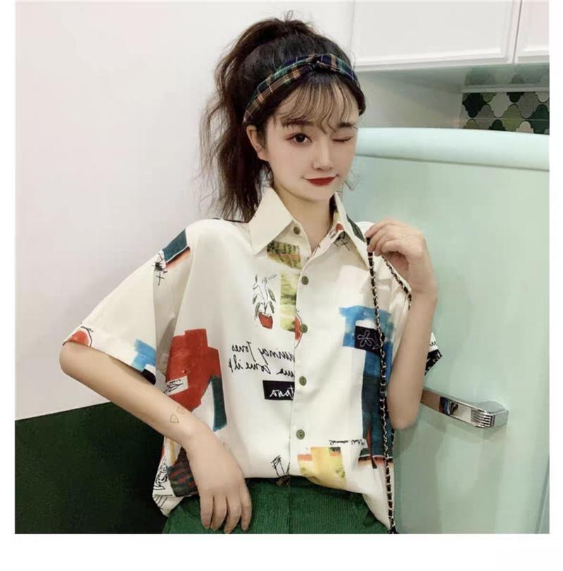 Product Introduction of Áo Sơ Mi Thiết Kế Cổ Điển Độc Đáo Áo Sơ Mi Ngắn Tay, Dành Cho Phụ Nữ, Mùa Hè 2024 Phong Cách Hàn Quốc Mới, Thời Trang, Dáng Rộng Vừa Vặn, Áo Sơ Mi 20
