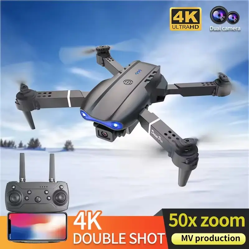 E99 Dron Mini Drone 4k Professional Model Airplane Remote Control Camera Wide-View Multi-rotor Aircraft Quadcopter Drone UAV