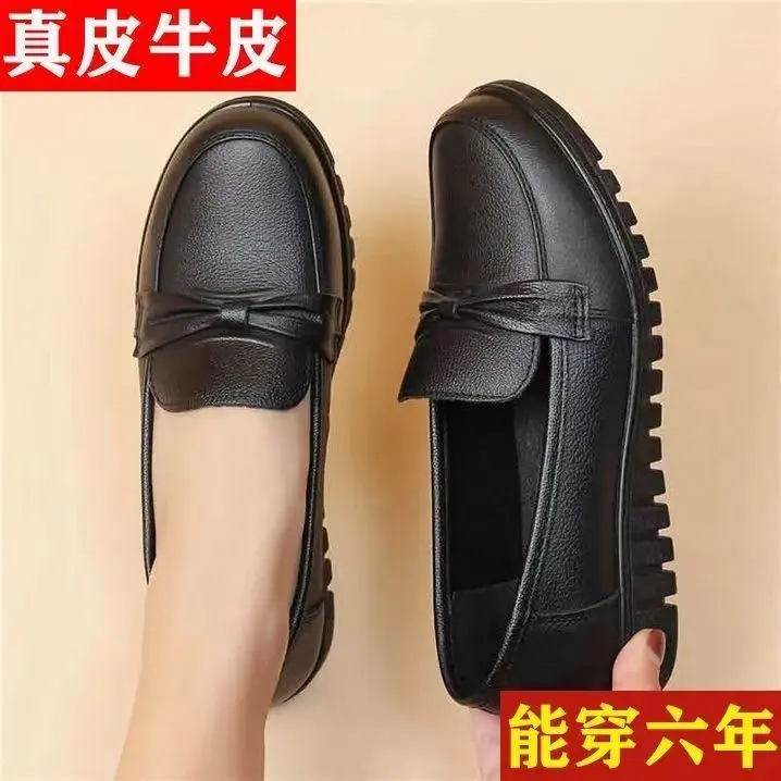 Giày Da Nữ, Da Thật, Chống Thấm Nước, Không Trơn Trượt, Thoáng Khí, Cỡ Giới Hạn, Ưu Đãi Đặc Biệt, Giảm Giá, Hàng Mới Về Shoes Women