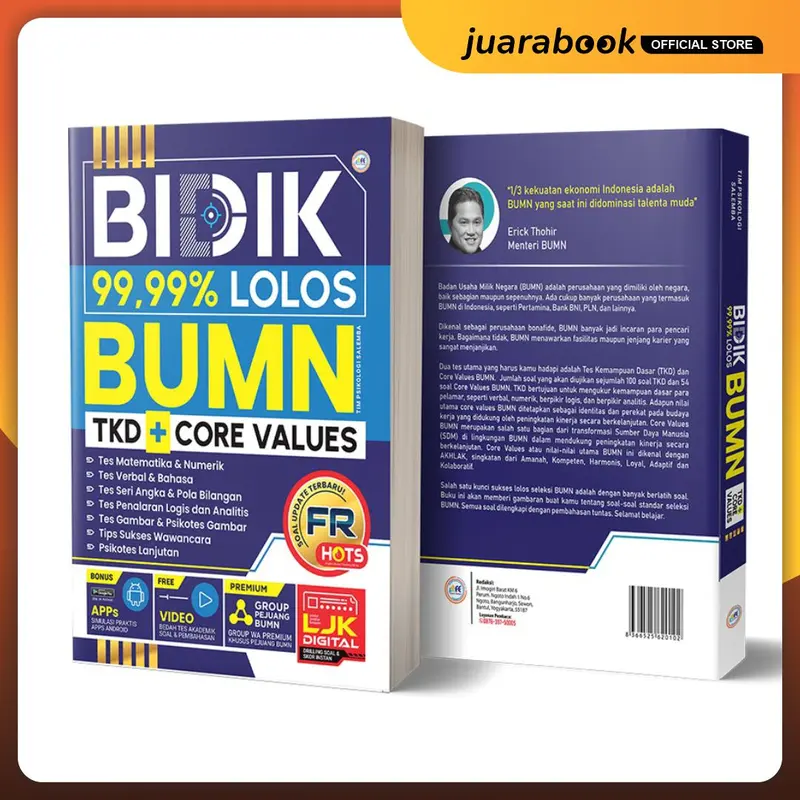 Buku BUMN 2023 Bidik 99,99% Lolos BUMN TKD + Core Values 1