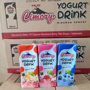 Cimory Yoghurt Drink 200 ML Rasa Stroberi, Blueberry dan Mixed Fruit - 1 Dus Isi 24pc