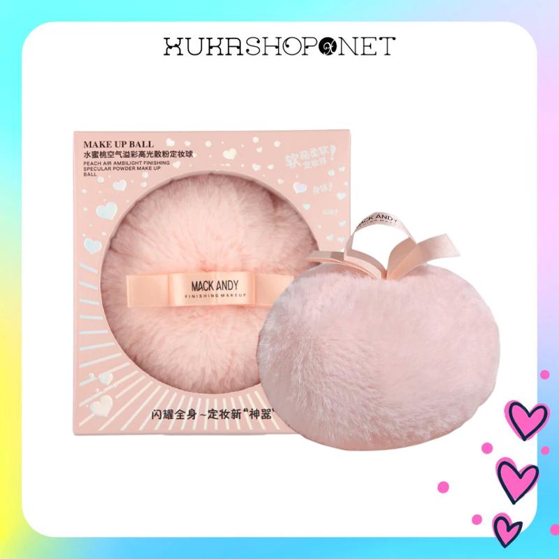  Bông phấn bắt sáng kim tuyến nhũ highlight Mack Andy Powder Make Up Ball tự nhiên rạng rỡ 
