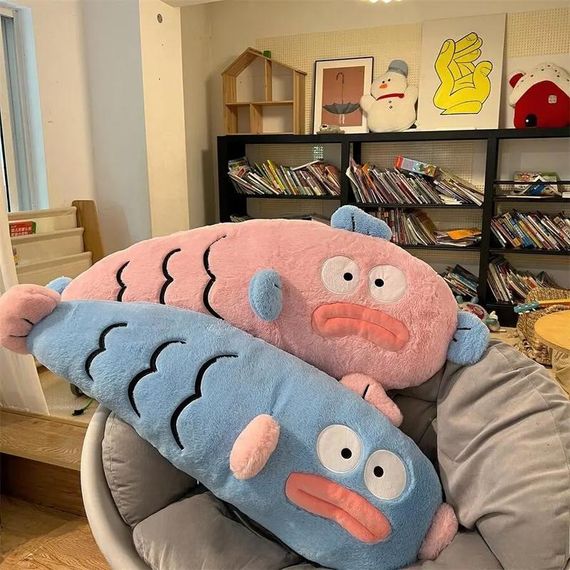 Dopamine Cá Xấu Xí Cá Hề Dài Búp Bê Đệm Sofa Gối Ngủ Quà Tặng Sinh Nhật Kẹp Chân Cô Gái Giường,gối ôm gấu bông cao cấp