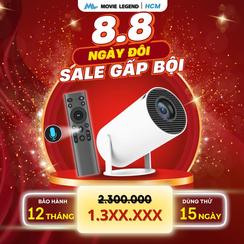 [Tặng Quạt][DonNguyen][Siêu Sale Ngày Đôi 8/8][Bản Nâng Cấp - 2025] Máy Chiếu S6 - Máy Chiếu Movie Legend - Hỗ Trợ Full HD , Hệ Điều Hành Android [SBF] HCM