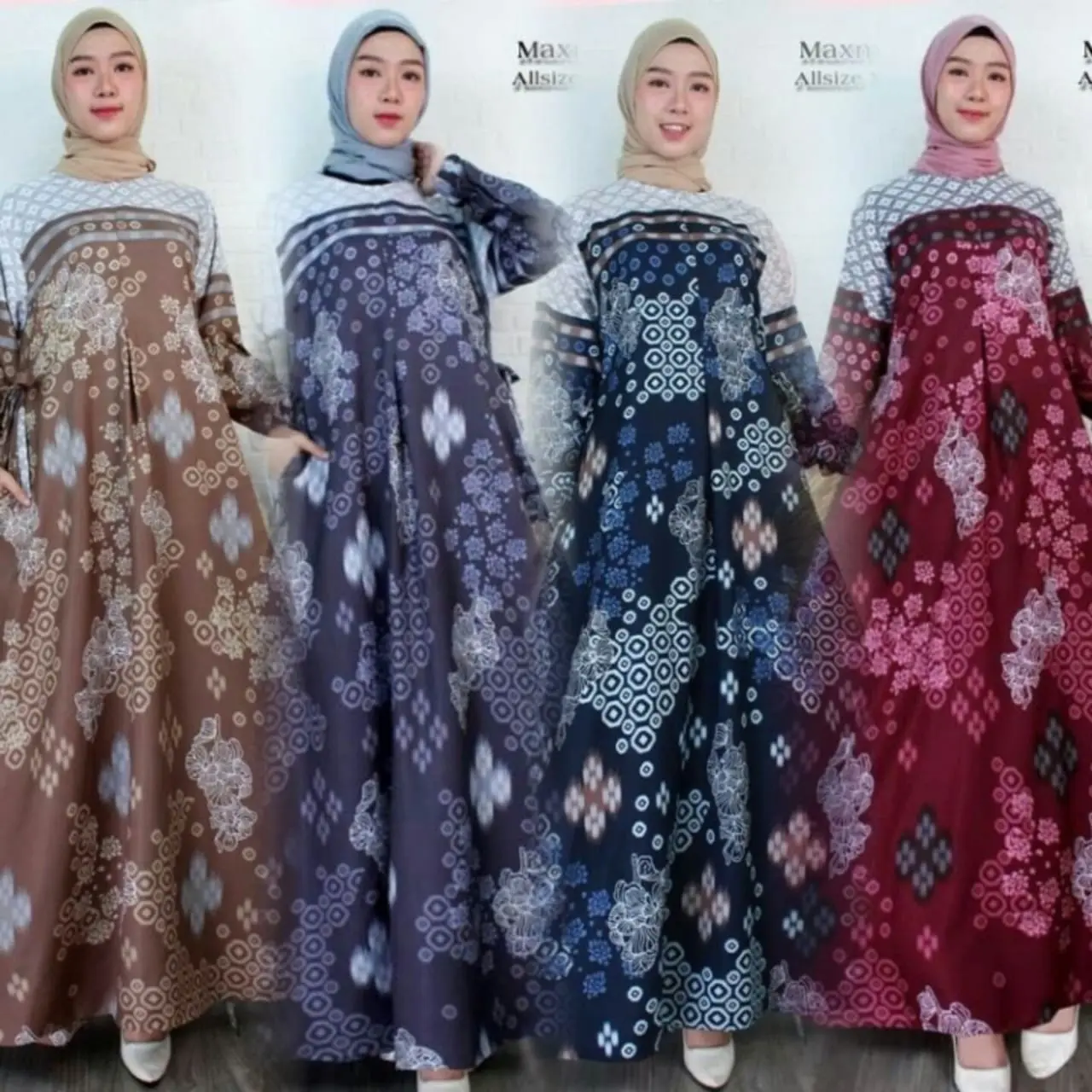 Gamis Mortal Silk Premium / Mortal gamis silk trending (M-6L) motif Bunga