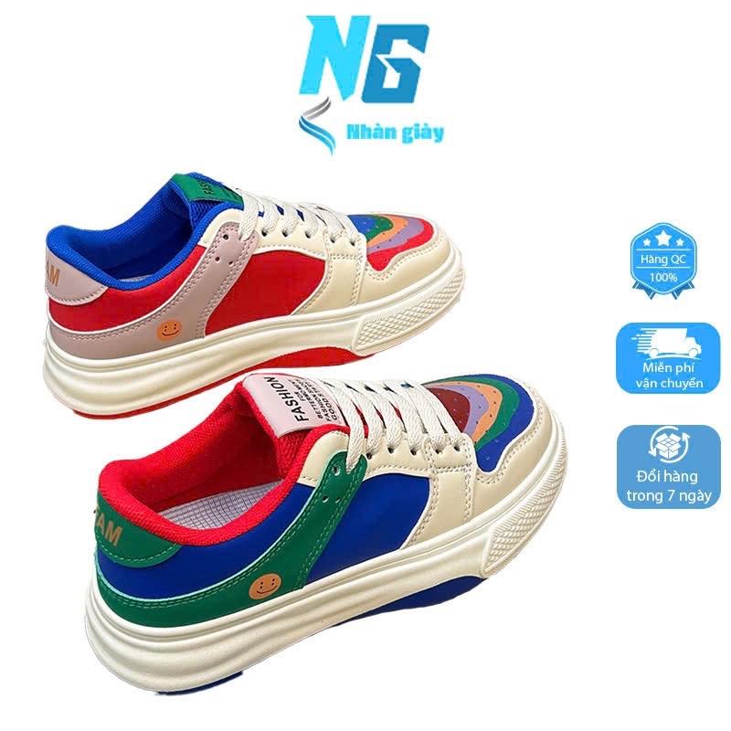 T30+T31 Giày Thể Thao Nữ Phong Cách Hàn Quốc, Phối Màu Siêu Đẹp, Chất Liệu Vải Dệt Cao Cấp Hot Trend (Nên tăng size ạ ) giày gat shoes Sneaker Women giày bốt