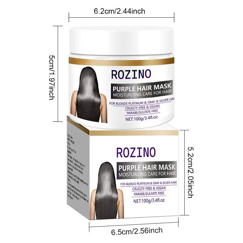Purple Hair Mask, 1 Piece Moisturizing & Nourishing Hair Mask for Thickening & Strengthening Hair, Hair Care & Styling Product for Women & Girls 1