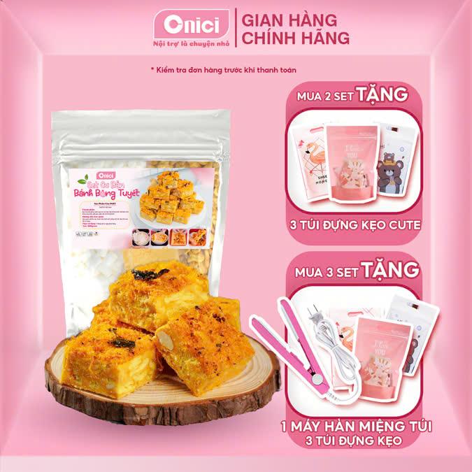 Set Bánh Bông Tuyết Hoàng Kim [set cơ bản 20 viên] Bếp Của Mẹ ONICI - có kèm công thức - mua 2 set tặng 3 túi đựng kẹo, mua 3 set tặng 3 túi kèm 1 máy hàn