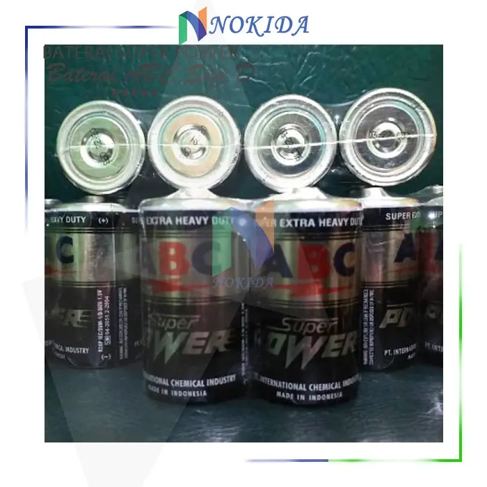 Nokida Baterai Besar ABC Super Power Tipe Ukuran D / Battery Type D R20P 1.5V 3