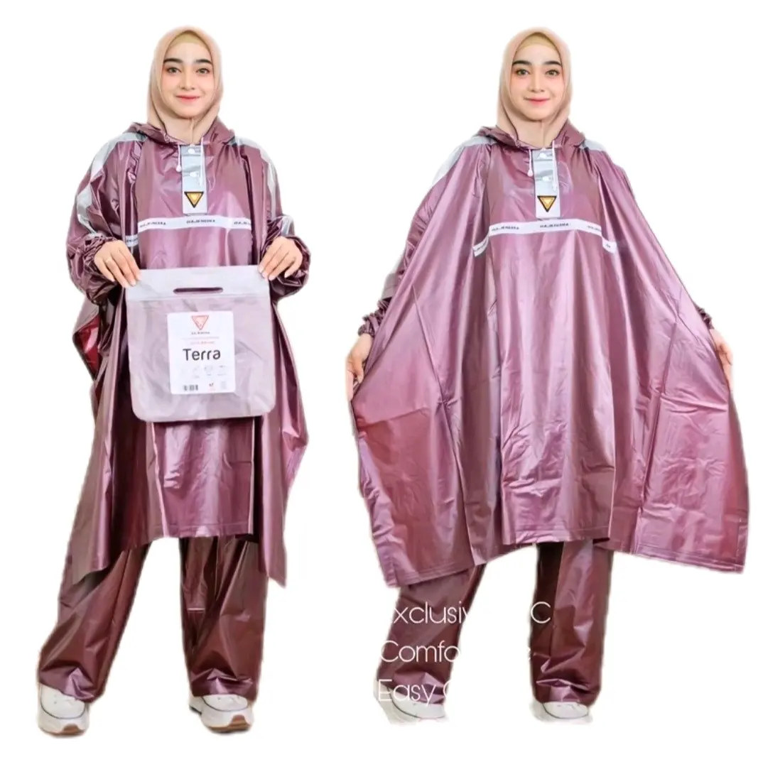 Jas Hujan Terra Poncho Lengan Celana Ekstra Jumbo Elephant Brand - Bahan PVC Berkualitas Tinggi