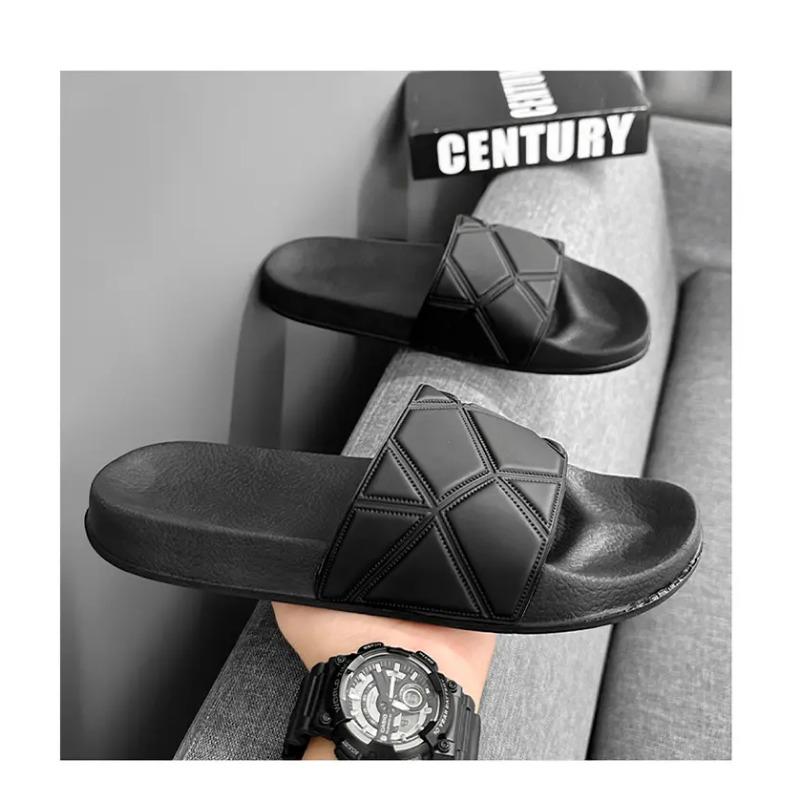Product Introduction of 2025 new zebra and lip striped slippers, neutral and fashionable home slippers 10