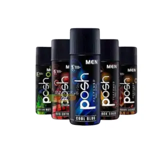 POSH Men Perfumed Body Spray 150mL Parfum Badan Untuk Pria Black Perfume Red Wangi Brown