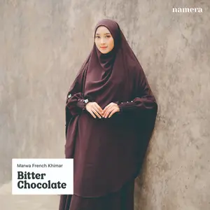 Marwa French Khimar (Panjang, Oval) Anti UV